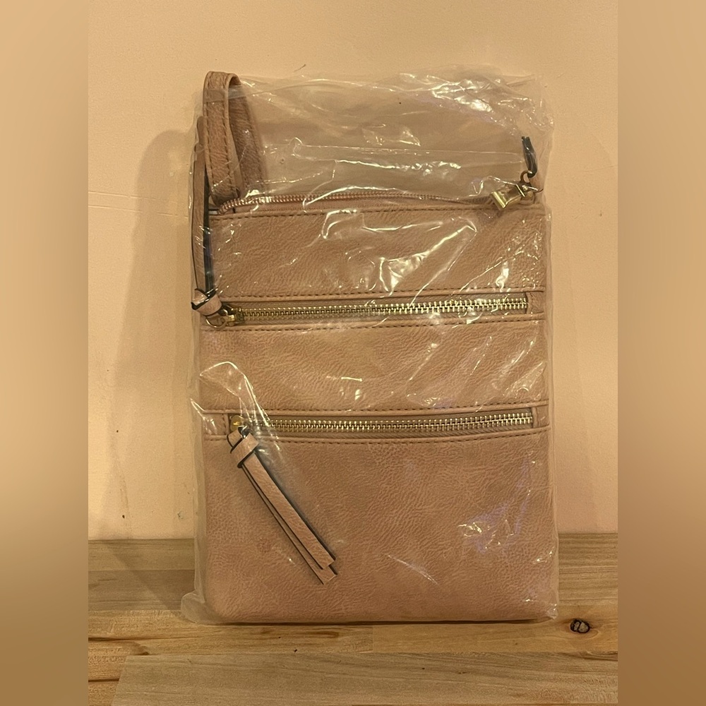 Pinkish-Tan Crossbody Bag